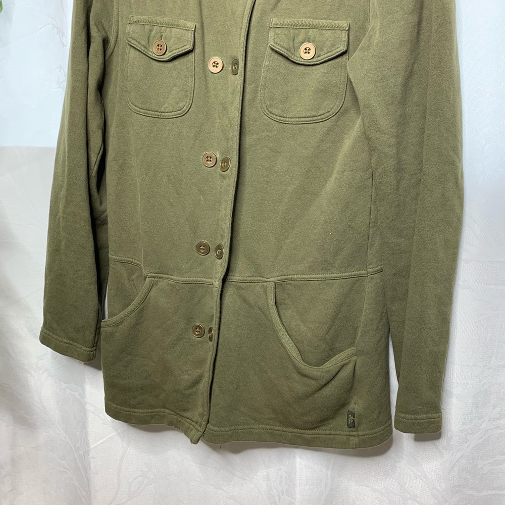 Prana long military olive green jacket - Picture 3 of 5